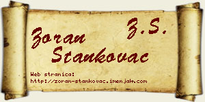 Zoran Stankovac vizit kartica